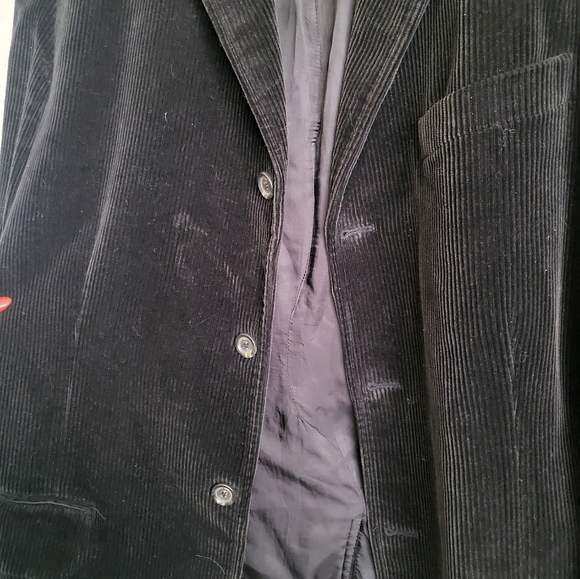 Vintage Polo by Ralph Lauren Men’s Corduroy Jacket Sport Coat Sz L Black - Picture 5 of 15